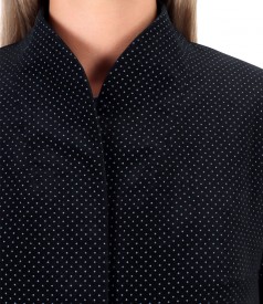 Printed cotton velvet overcoat