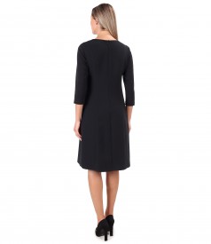 Flared office dress made of elastic fabric