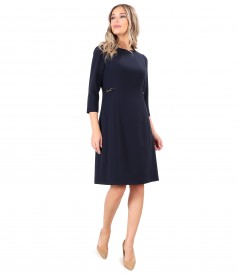 Flared office dress made of elastic fabric