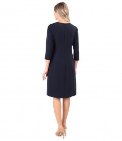 Flared office dress made of elastic fabric