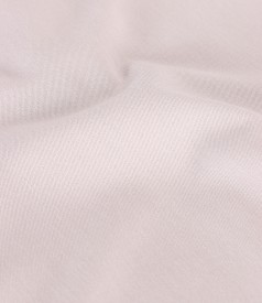 Elastic fabric dress decorated with multicolored elastic