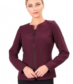 Elegant jacket with front zipper