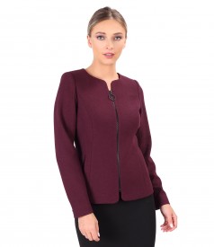 Elegant jacket with front zipper