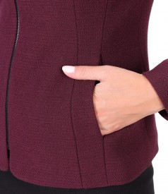 Elegant jacket with front zipper