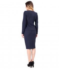 Office women suit with skirt and elastic fabric jacket
