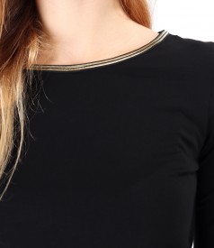 Elegant blouse made of fine elastic jersey with 3/4 sleeves