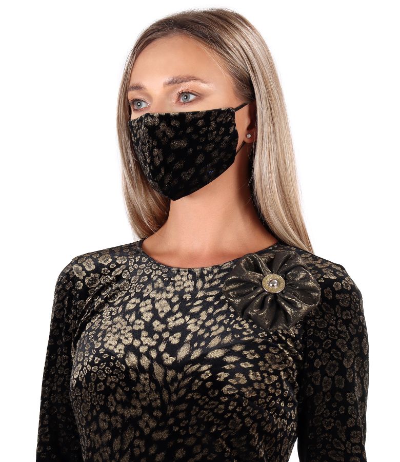 Reusable printed velvet mask