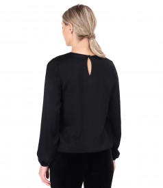 Elegant viscose satin blouse