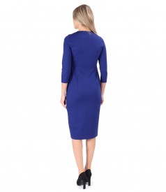 Midi office dress made of thick elastic jersey