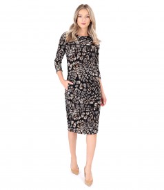 Elegant brocade velvet dress