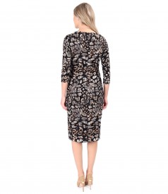 Elegant brocade velvet dress