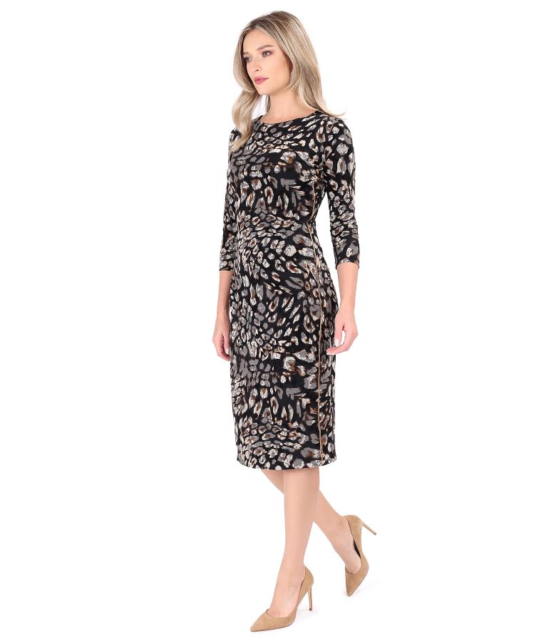 Elegant brocade velvet dress