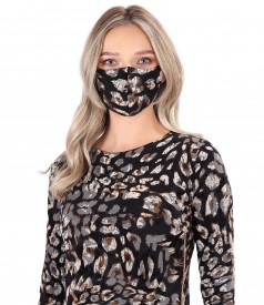 Reusable brocade velvet mask