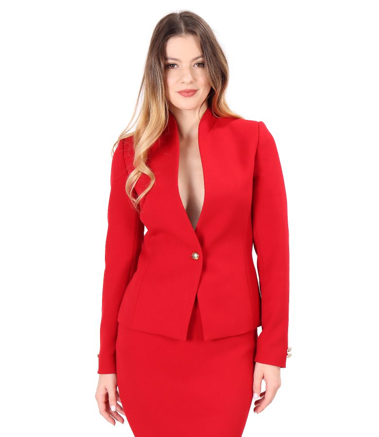 Elegant jacket made of thick elastic fabric