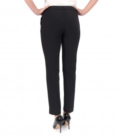 Ankle pants made of thick elastic fabric