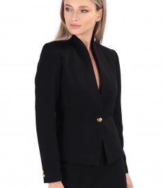 Elegant jacket made of thick elastic fabric