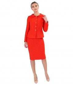 Office woman suit with skirt and jacket made of wool and alpaca