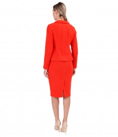 Office woman suit with skirt and jacket made of wool and alpaca