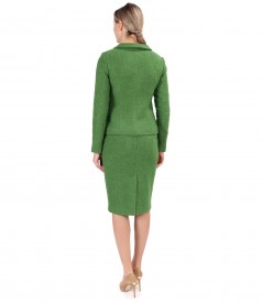 Office women suit with skirt and jacket made of wool and alpaca