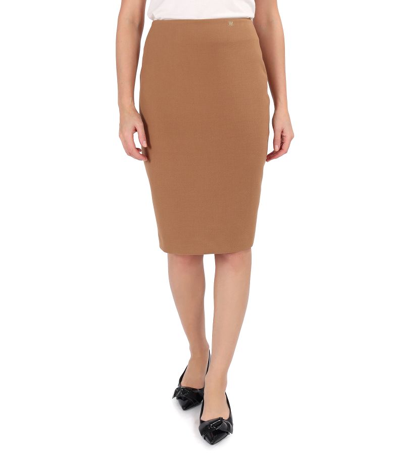 Elastic fabric office skirt