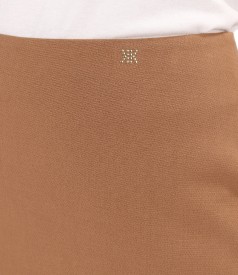 Elastic fabric office skirt