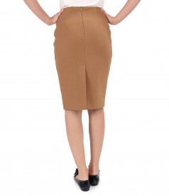 Elastic fabric office skirt