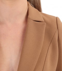 Office jacket made of elastic fabric with decorative chain