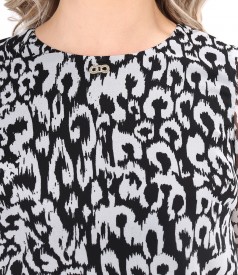 Elegant printed veil blouse