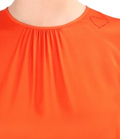 Elegant viscose satin blouse