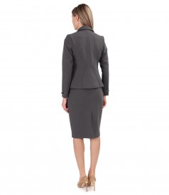 Office women suit with skirt and elastic fabric jacket