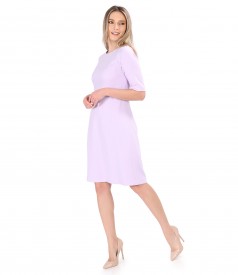 Flared office dress made of elastic fabric