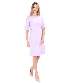 Flared office dress made of elastic fabric