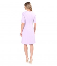 Flared office dress made of elastic fabric