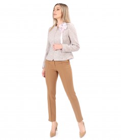 Cotton jacket and ankle pants