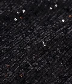 Long sequin dress with straps