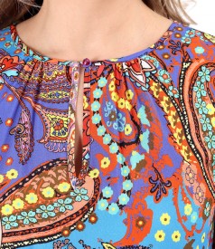 Digital printed viscose blouse