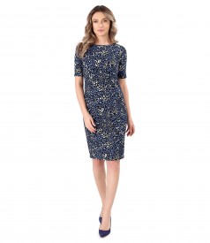 Elegant digital printed jersey dress