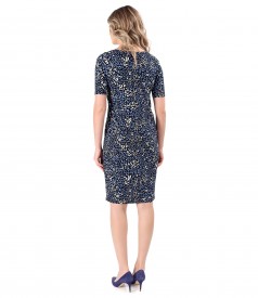 Elegant digital printed jersey dress