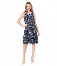 Jersey casual dress with decorative elastic trim