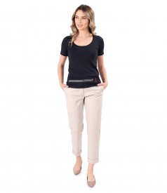 Jersey blouse and stretch cotton pants