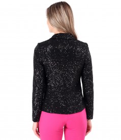 Elegant black sequin jacket