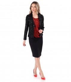 Elegant black sequin jacket