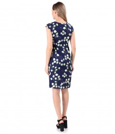 Elastic jersey dress with floral print