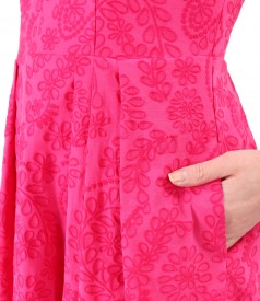 Elegant brocade dress with floral motifs