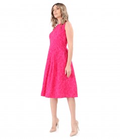 Elegant brocade dress with floral motifs