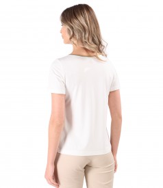 Elegant blouse made of fine elastic jersey with 3/4 sleeves