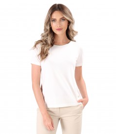 Elegant blouse made of fine elastic jersey with 3/4 sleeves