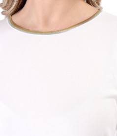 Elegant blouse made of fine elastic jersey with 3/4 sleeves