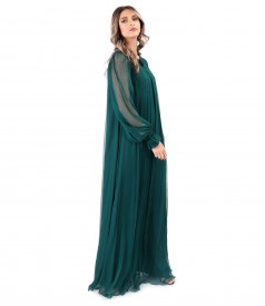 Long dress made of natural silk veil