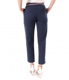 Ankle pants made of tencel with cotton